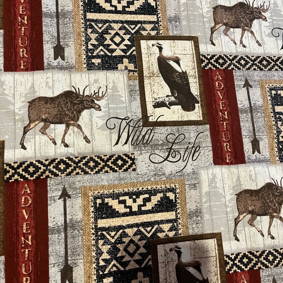 Other - Wildlife Adventure Fabric with Moose and Eagle
